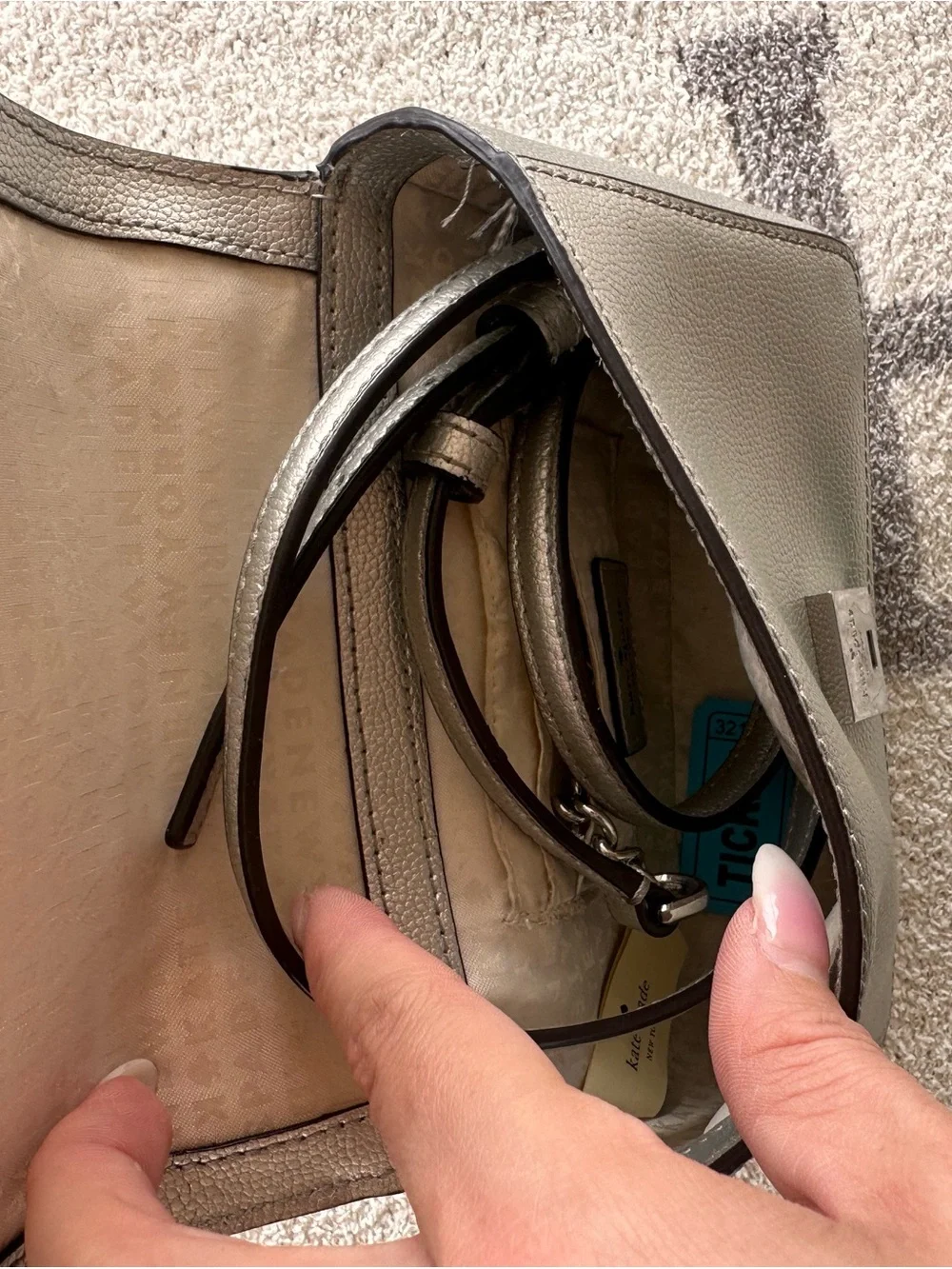 kate spade Silver Mini Top-Handle Crossbody